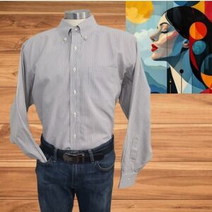 Brooks Brothers Shirt‎ Mens Size 18 Striped Dress Button Up Long Sleeve